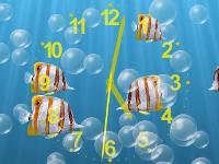 Underwater clock screensavers and 3D bubbles screensaver