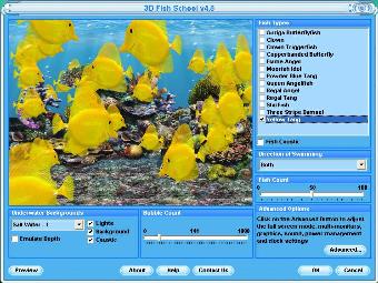 yellow tang marine fish tank screensaver