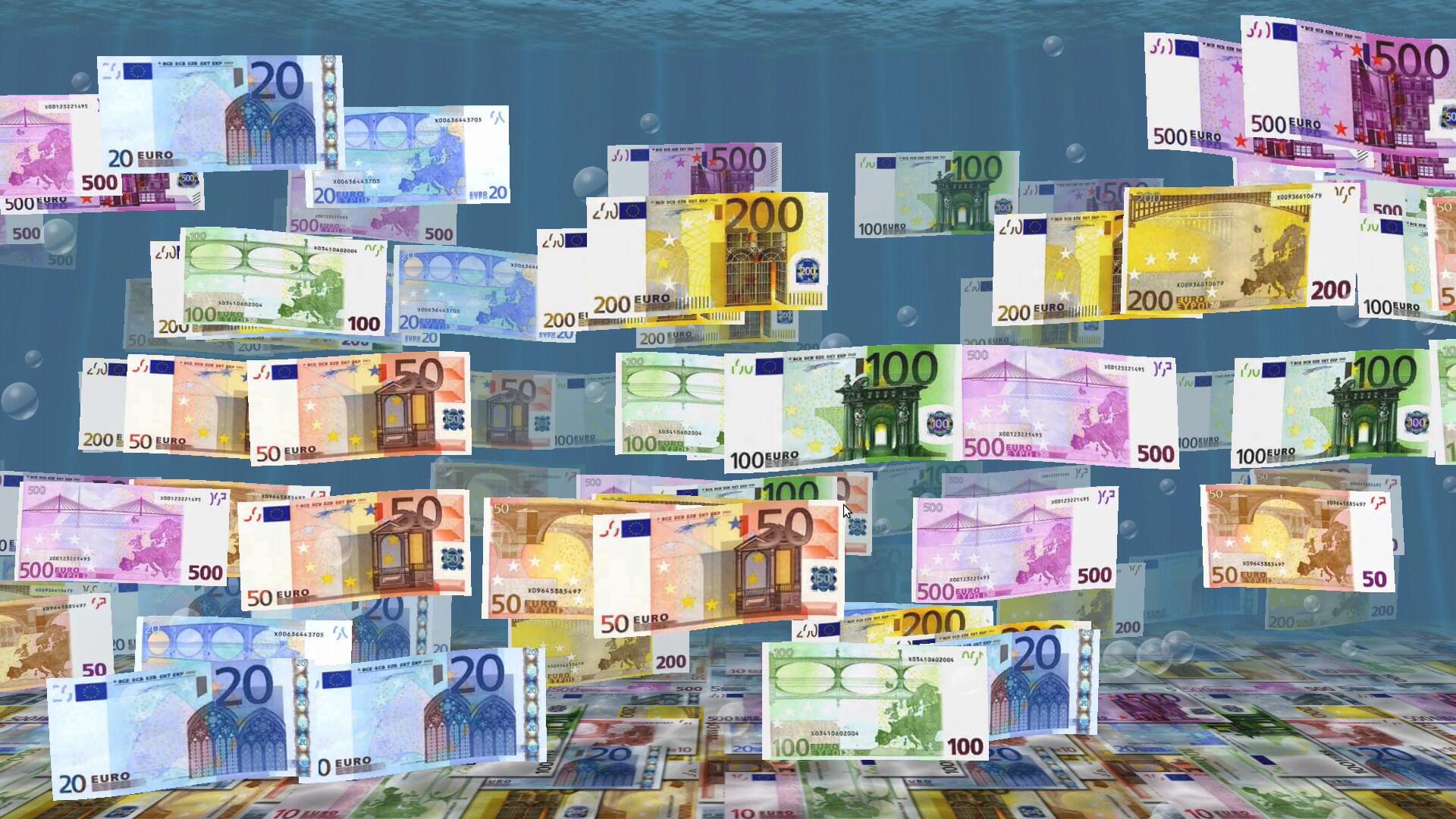 money falling underwater android tv app