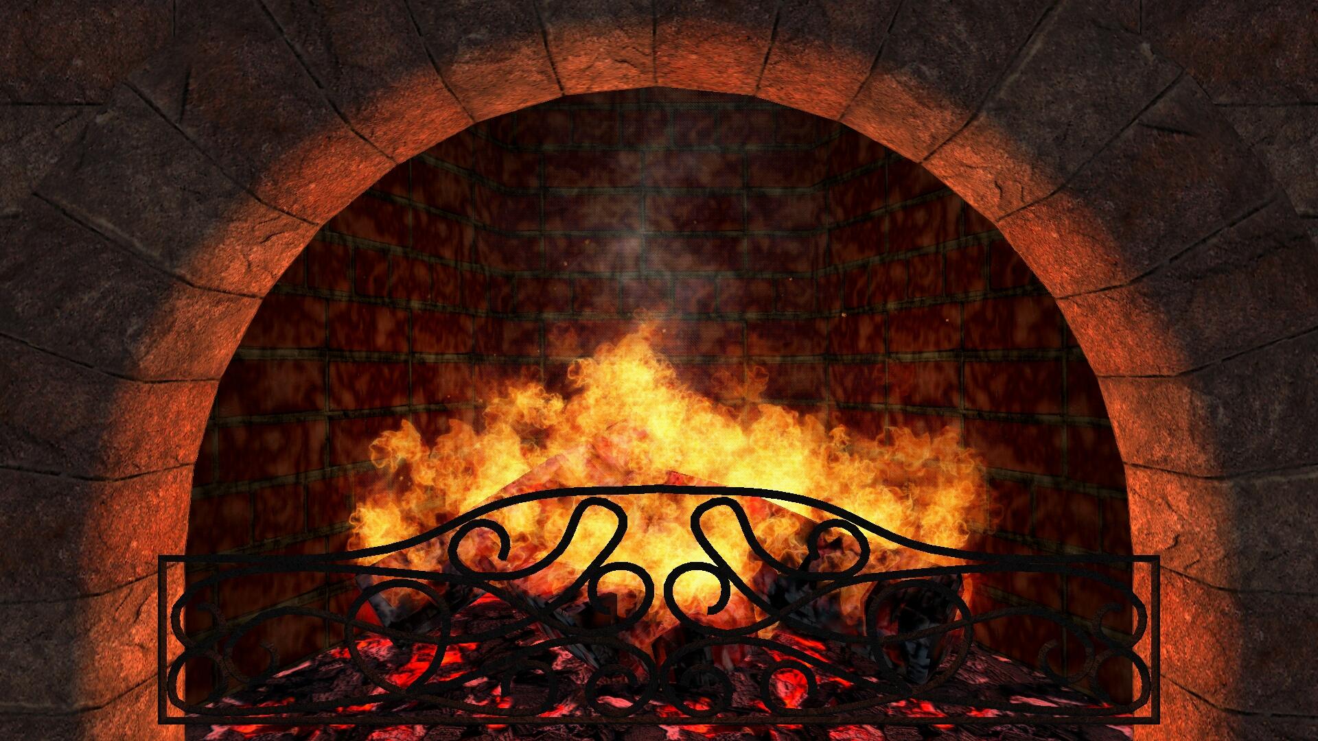 virtual fireplace screensaver